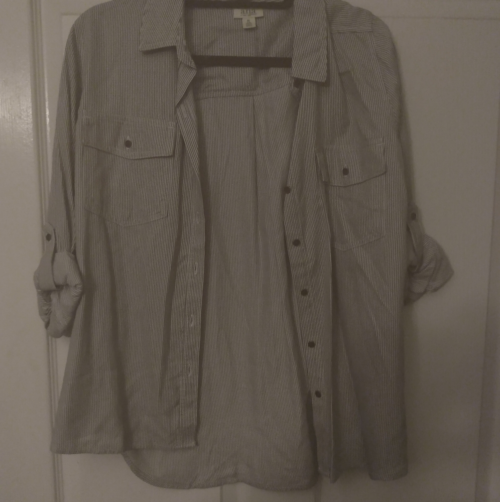 Petite button-up shirt